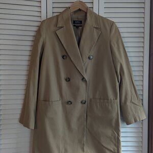 APC Tan Double Breasted Trench Coat Size 36 / S
